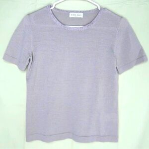 Vintage Scene Deux Paris Sweater Wool Blend Gray Neutral Minimalist Medium